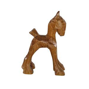 Vintage Carter Hoffman Style Wood Carved Horse Figurine